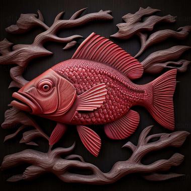 3D model Erythrosonus fish (STL)